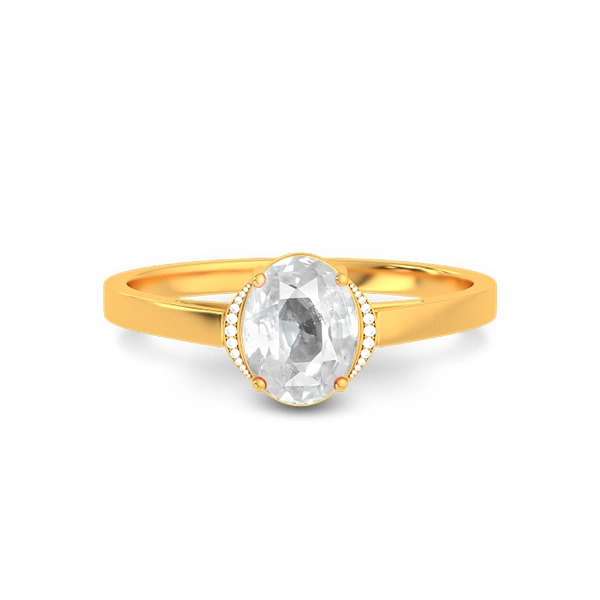 White Sapphire Gold Ring