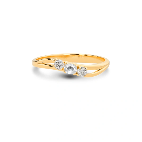 White Sapphire Panchdhatu Ring