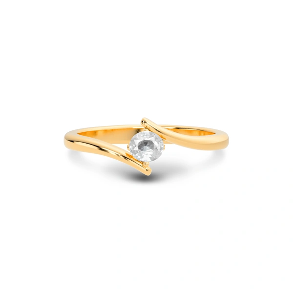 White Sapphire Panchdhatu Ring