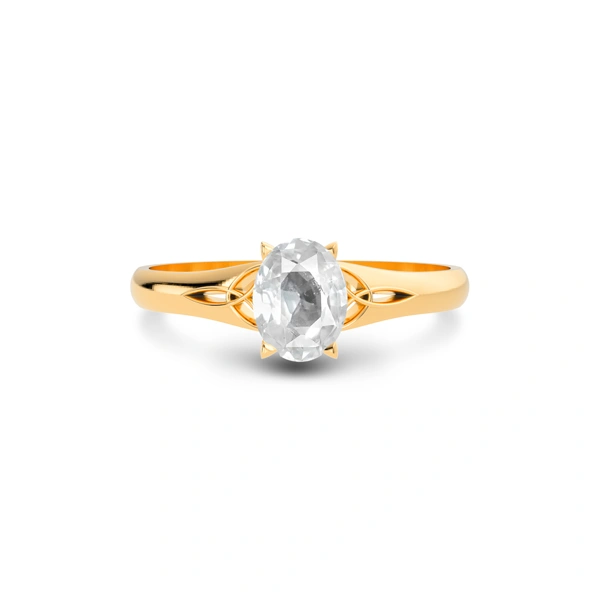 White Sapphire Panchdhatu Ring