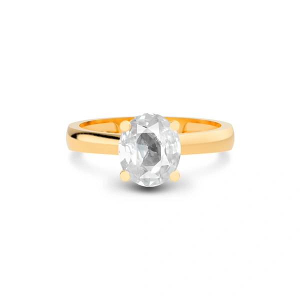 White Sapphire Panchdhatu Ring