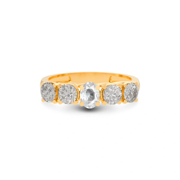 White Sapphire Panchdhatu Ring