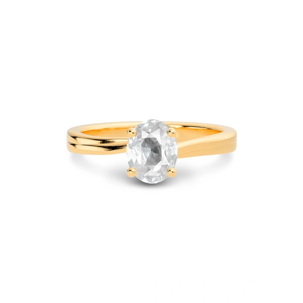 White Sapphire Panchdhatu Ring