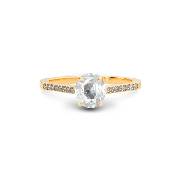 White Sapphire Panchdhatu Ring
