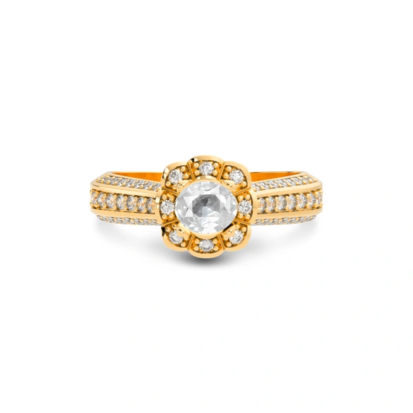 White Sapphire Panchdhatu Ring