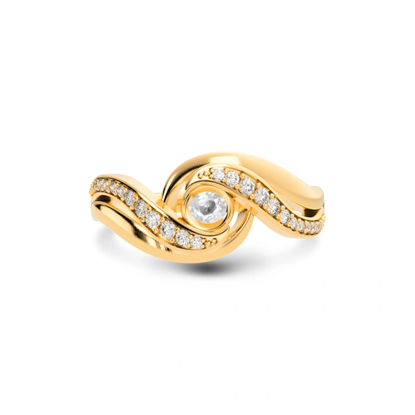 White Sapphire Panchdhatu Ring