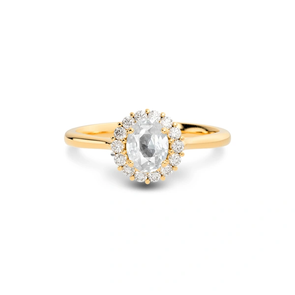 White Sapphire Panchdhatu Ring