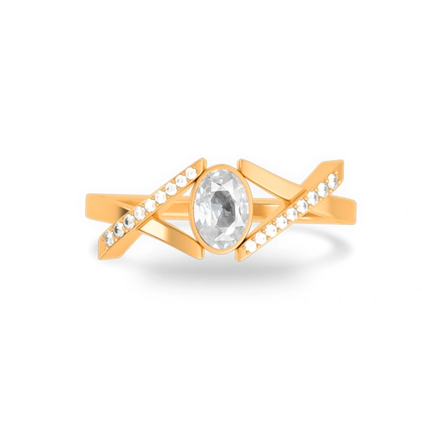 White Sapphire Panchdhatu Ring
