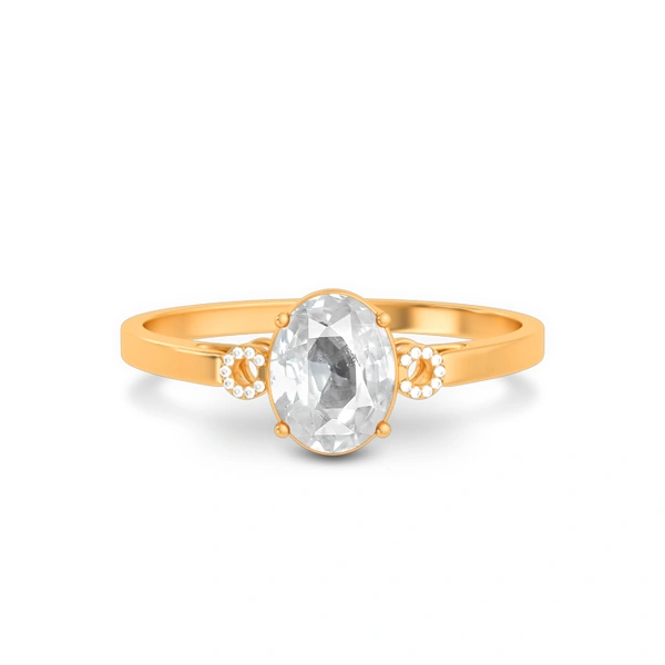 White Sapphire Panchdhatu Ring