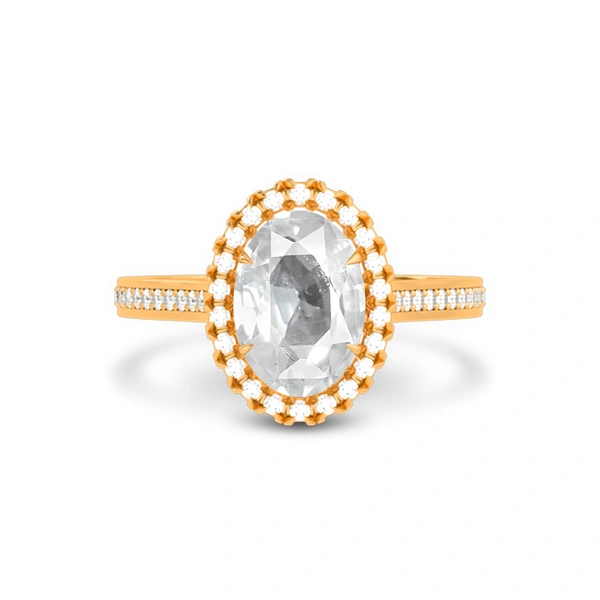 White Sapphire Panchdhatu Ring