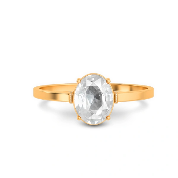 White Sapphire Panchdhatu Ring