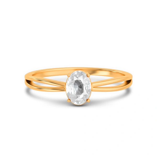 White Sapphire Panchdhatu Ring