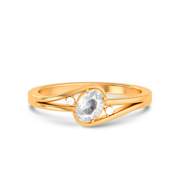 White Sapphire Panchdhatu Ring