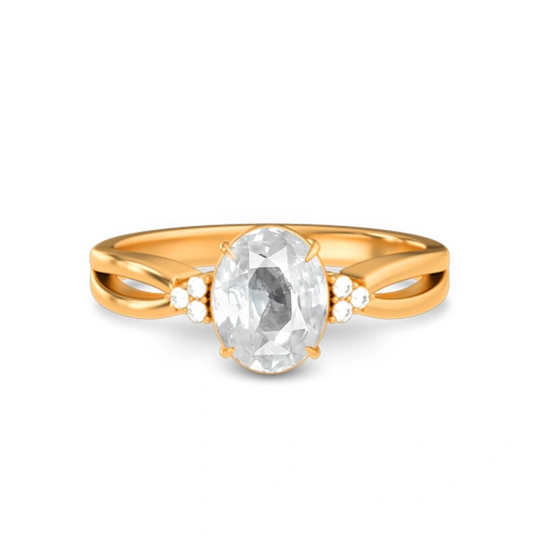 White Sapphire Panchdhatu Ring