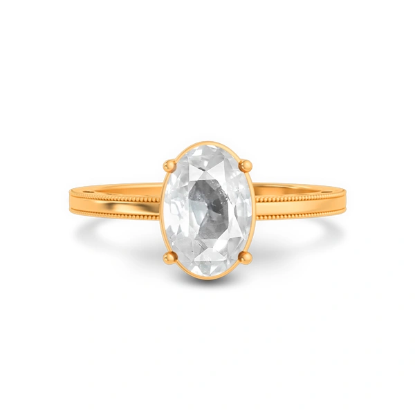 White Sapphire Panchdhatu Ring
