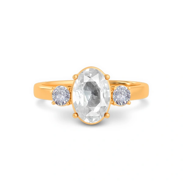 White Sapphire Panchdhatu Ring