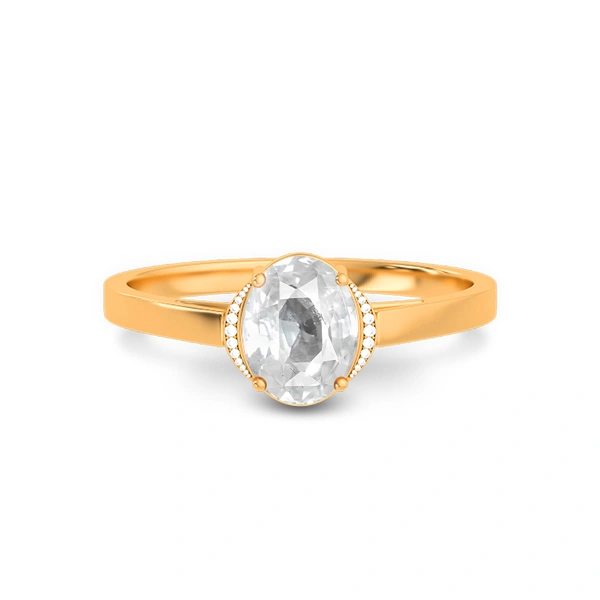 White Sapphire Panchdhatu Ring