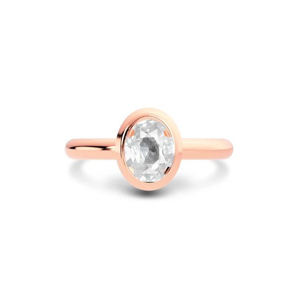 White Sapphire Rose Gold Ring