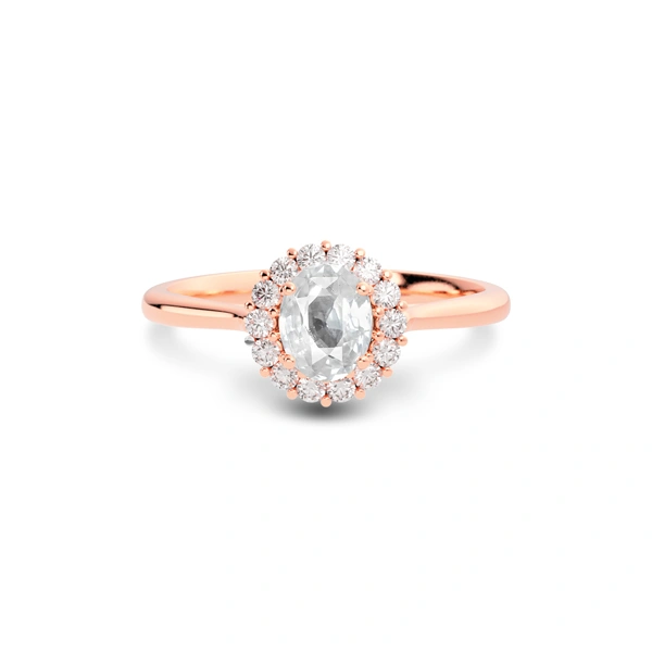 White Sapphire Rose Gold Ring