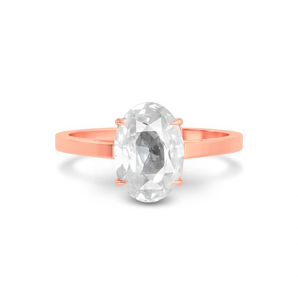 White Sapphire Rose Gold Ring
