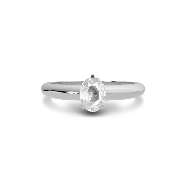 White Sapphire Sterling Silver Ring