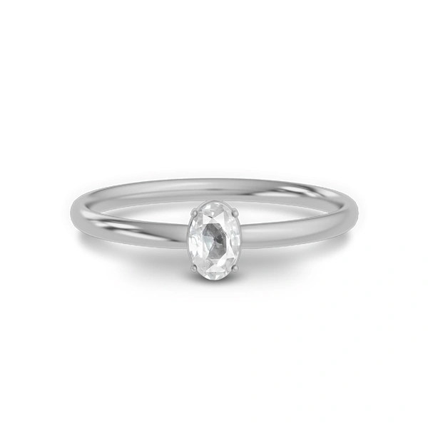 White Sapphire Sterling Silver Ring