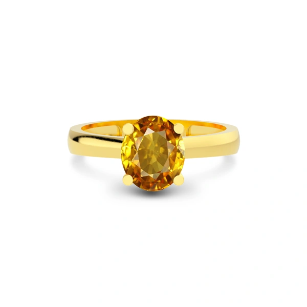 Yellow Sapphire Gold Ring R7