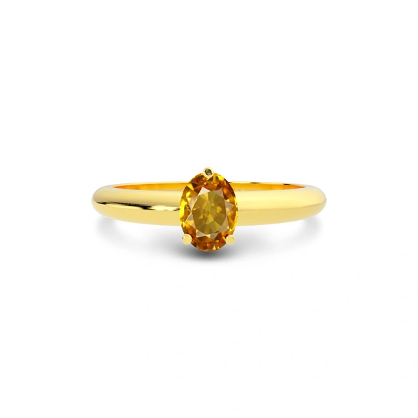 Yellow Sapphire Gold Ring R13