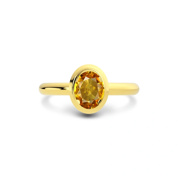 Yellow Sapphire Gold Ring R14