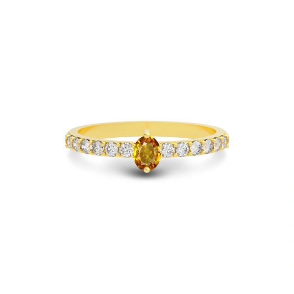 Yellow Sapphire Gold Ring R20