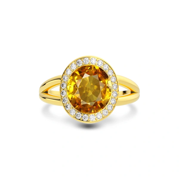 Yellow Sapphire Gold Ring R21