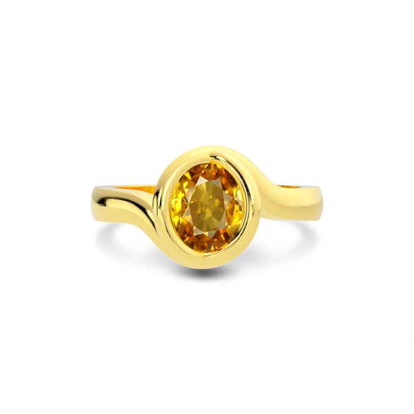 Yellow Sapphire Gold Ring R22