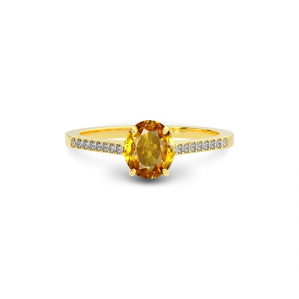 Yellow Sapphire Gold Ring R28