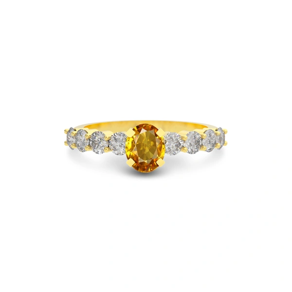 Yellow Sapphire Gold Ring R29