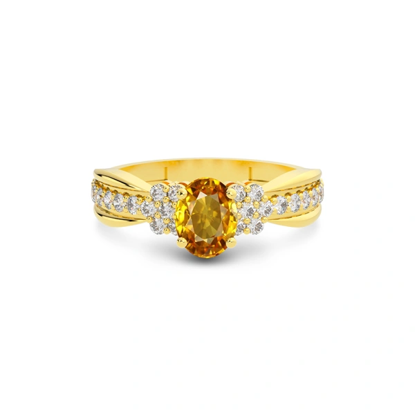 Yellow Sapphire Gold Ring R31