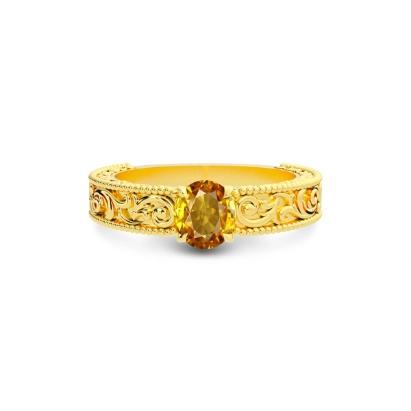 Yellow Sapphire Gold Ring R33