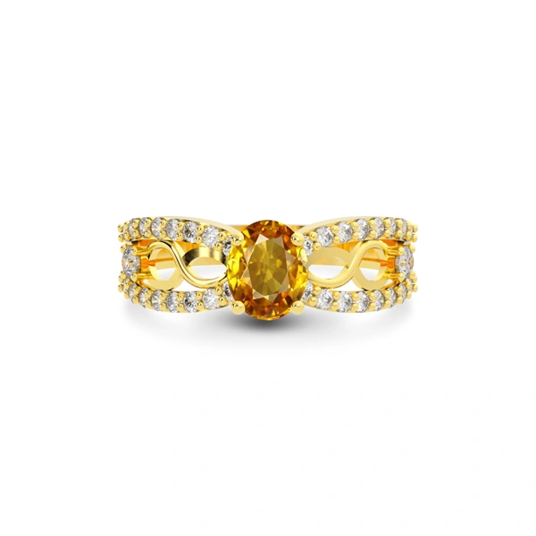Yellow Sapphire Gold Ring R34