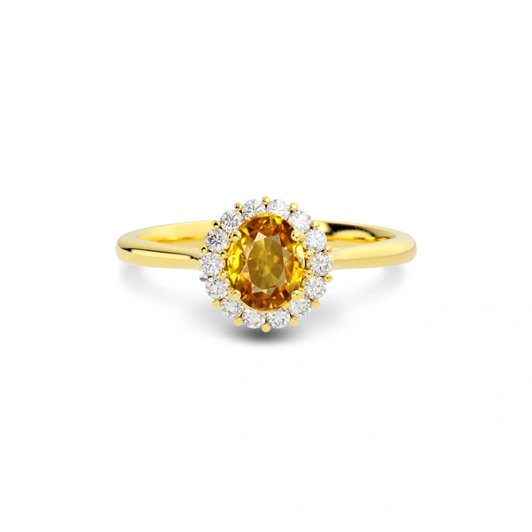 Yellow Sapphire Gold Ring R35