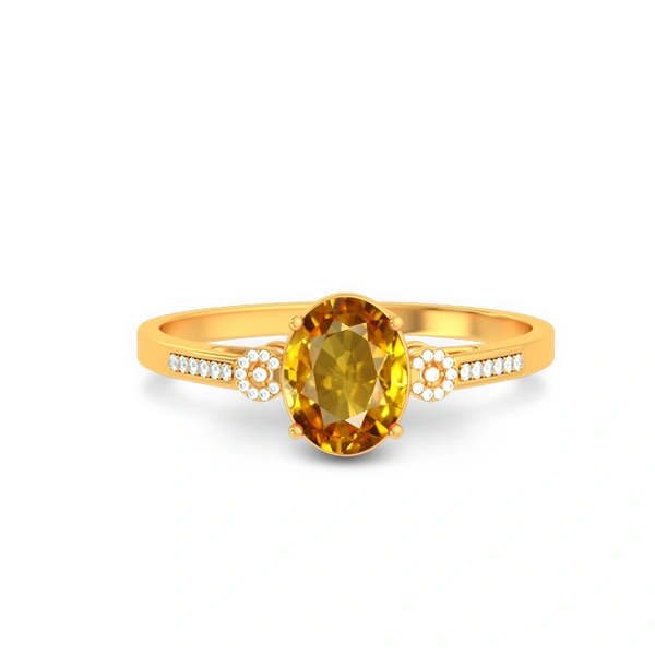 Yellow Sapphire Gold Ring R37