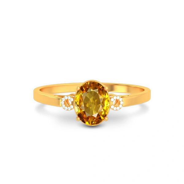 Yellow Sapphire Gold Ring R38