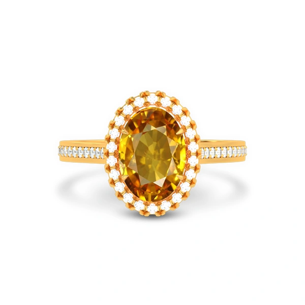Yellow Sapphire Gold Ring R40