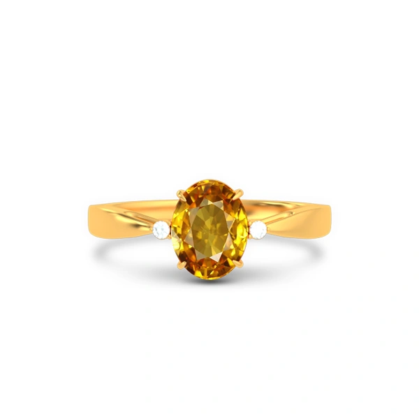 Yellow Sapphire Gold Ring R42