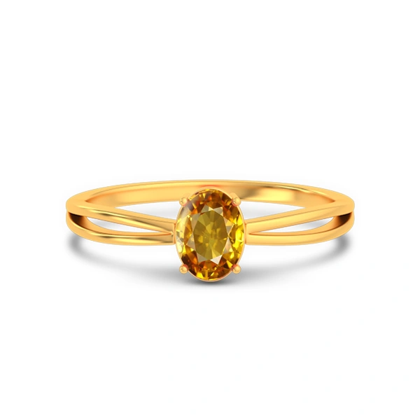 Yellow Sapphire Gold Ring R43