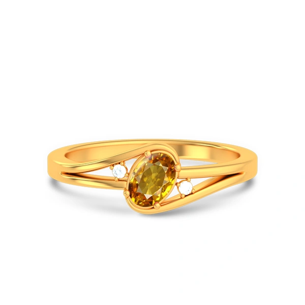 Yellow Sapphire Gold Ring R44