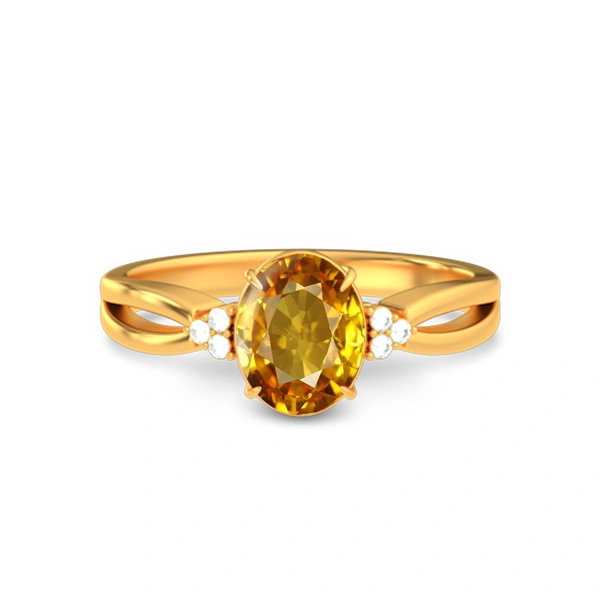 Yellow Sapphire Gold Ring R46