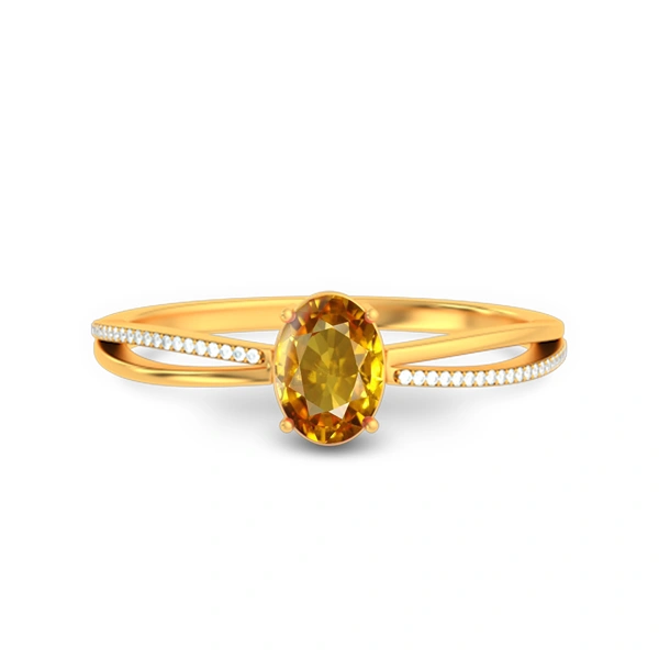 Yellow Sapphire Gold Ring R47
