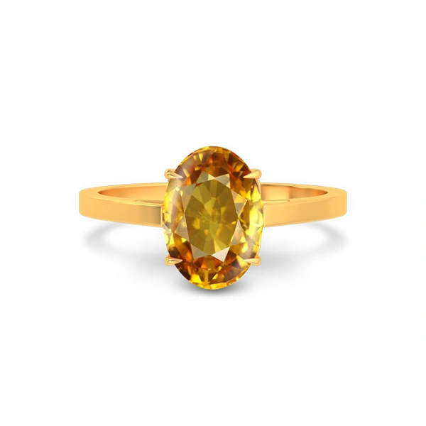 Yellow Sapphire Gold Ring R49