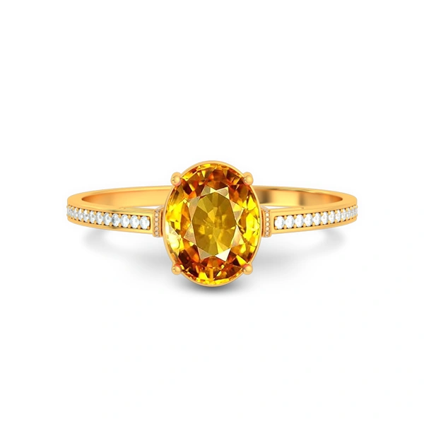 Yellow Sapphire Gold Ring R50