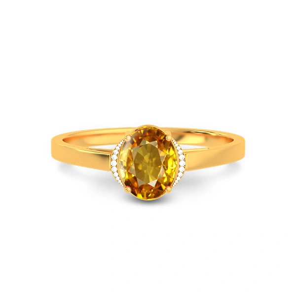 Yellow Sapphire Gold Ring R54