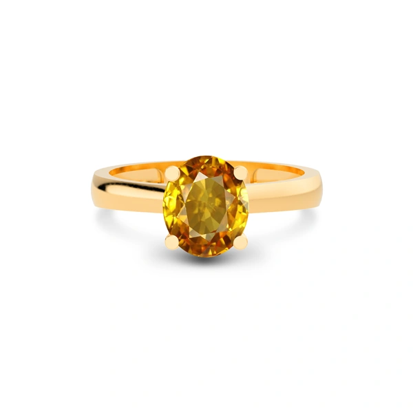 Yellow Sapphire Panchdhatu Ring R7